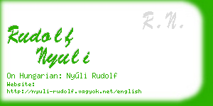 rudolf nyuli business card