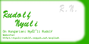 rudolf nyuli business card